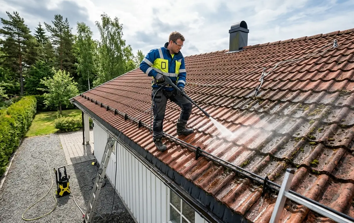 Norsk hytte med torvtak
