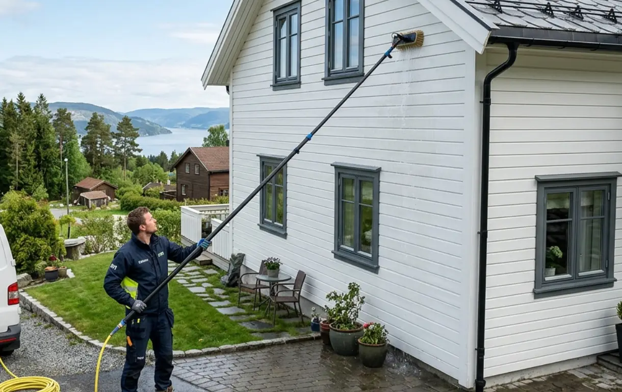 Rødmalt trebygg i Trondheim